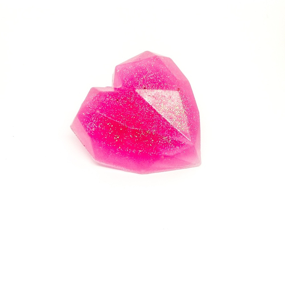 Sailor Moon Heart Gemstone soap, pink shimmer
